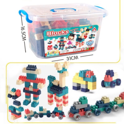 Set de Construcție în Cutie de Depozitare, 200 Piese | image