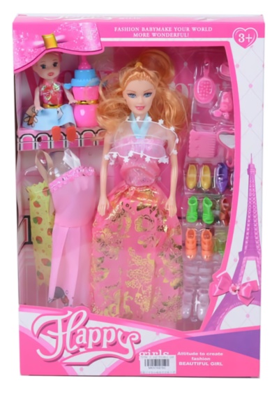 Barbie cu Fiica, 2 Ținute, Încălțăminte și Accesorii de Păr | image