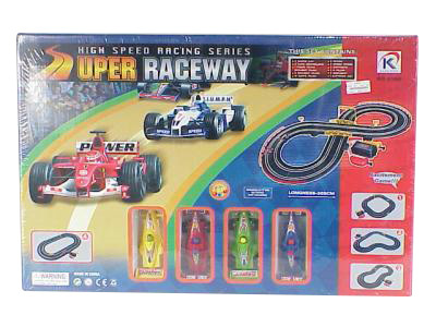 Pista Formula 1 cu 2 Bolizi, 2 Telecomenzi, și 2 Caroserii de Schimb   | image