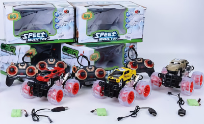 Jeep Teleghidat cu Roți Mari Luminoase și Baterii Reîncărcabile | image