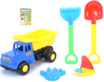 Camion cu 4 Accesorii de Nisip, 39cm  | image