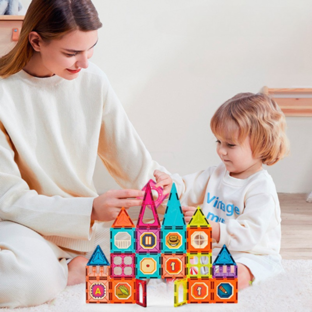 Set de Construcție Magnetică 32 Piese | Jucărie Educativă STEM pentru Copii