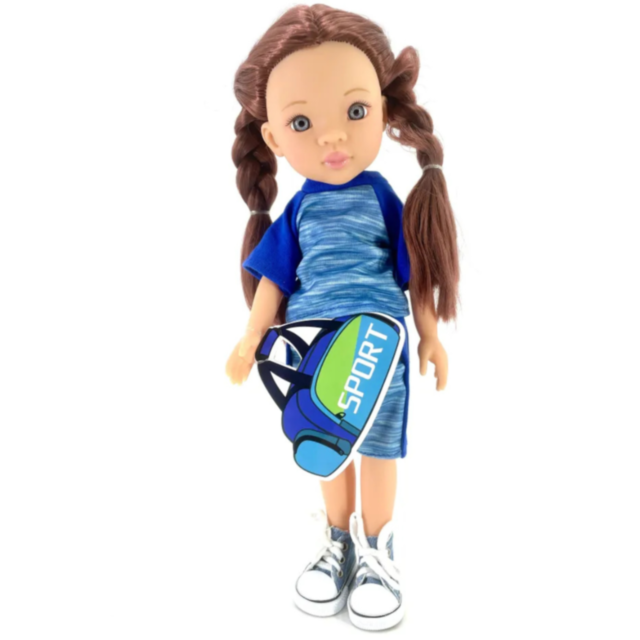 Păpușă Sportivă Yulia cu Articulații Mobile și Păr Lung – 33 cm