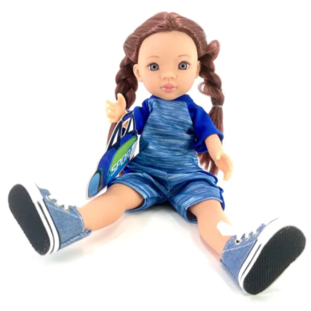 Păpușă Sportivă Yulia cu Articulații Mobile și Păr Lung – 33 cm