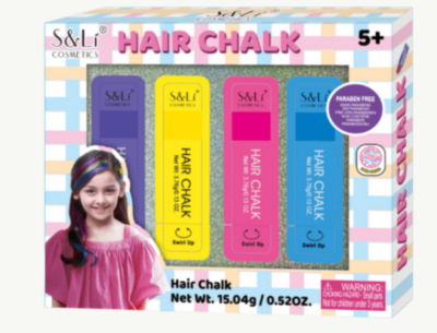 Creioane Colorate pentru Păr Copii – Set 4 Bucăți | image