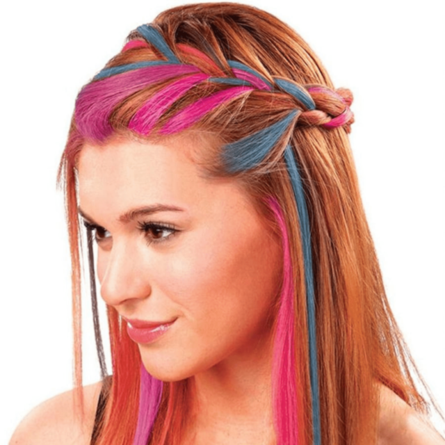 Creioane Colorate pentru Păr Copii – Set 4 Bucăți