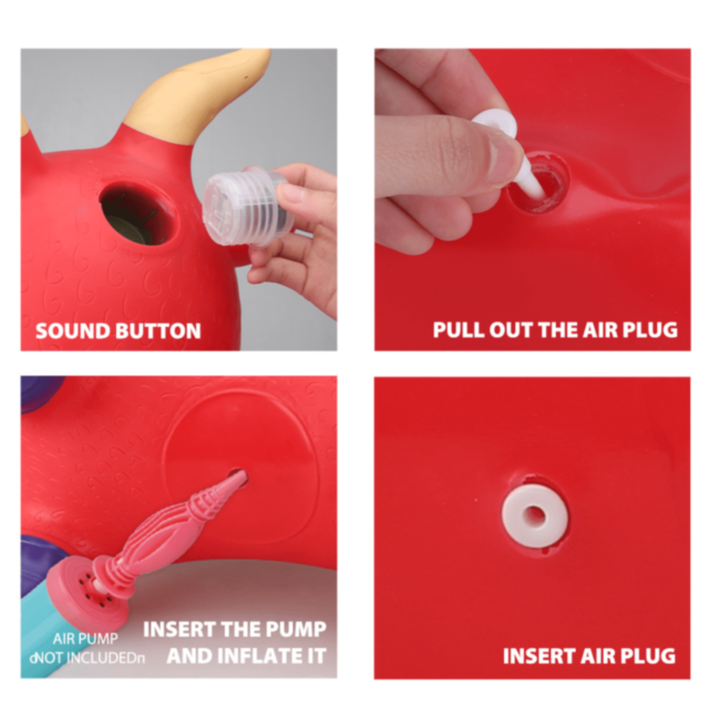 Unicorn Gonflabil cu Lumină și Sunet pentru Copii (culoare aleatorie)