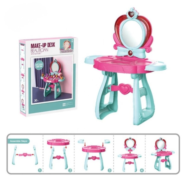 Masă de Toaletă pentru Copii cu Oglindă și Accesorii