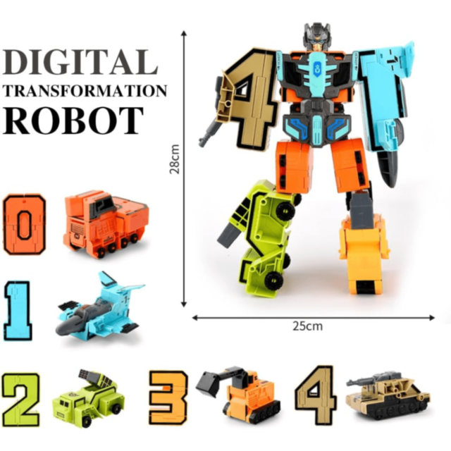 Robot Transformabil 5 în 1 Digital Cool Team 