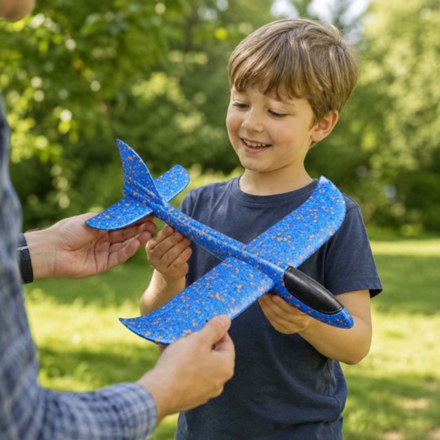 Avion planor din spumă EPP pentru copii, 35 cm