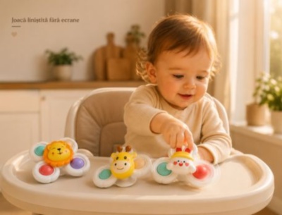 Set 3 Spinner-e Senzoriale cu Ventuză pentru Bebeluși | image