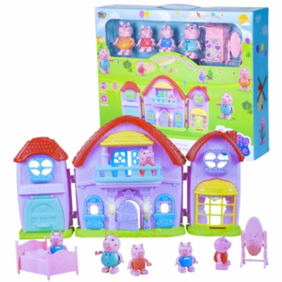 Căsuța Purcelușei Peppa cu 4 Figurine și Mobilier | image