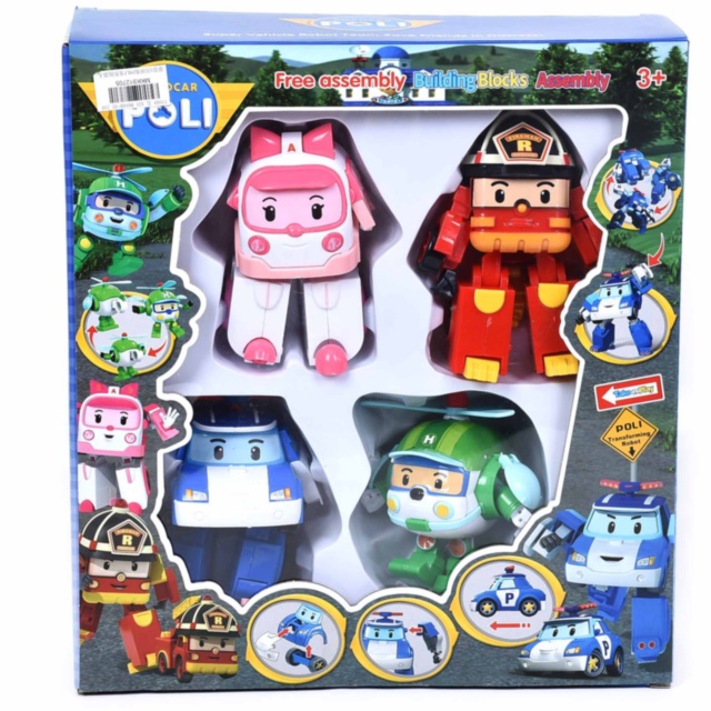 Set 4 Robocar Poli Transformabili