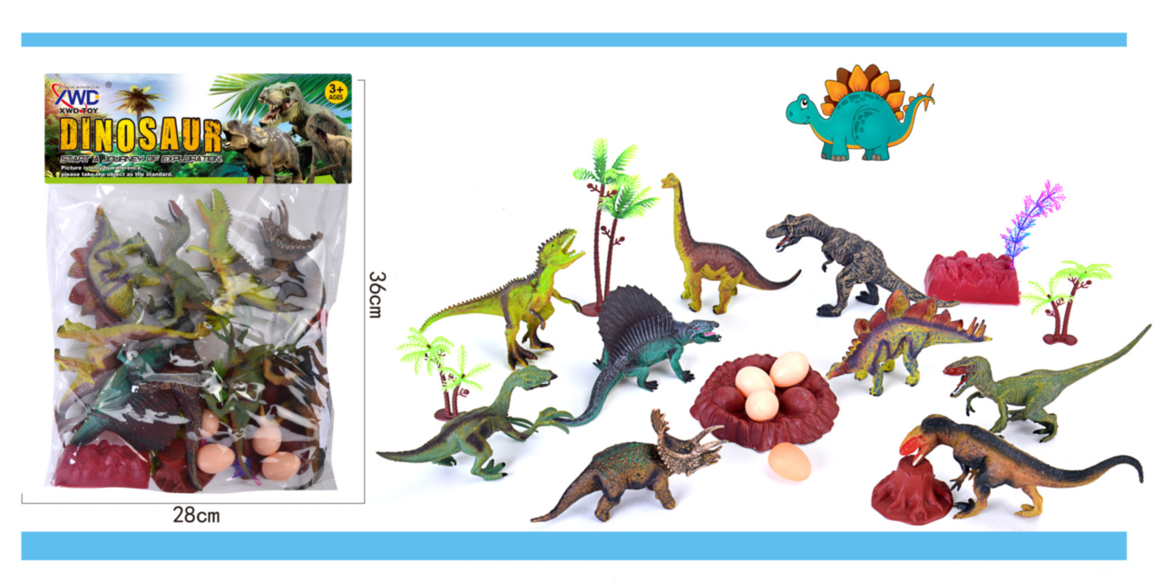 Mega Set 9 Dinozauri cu Accesorii