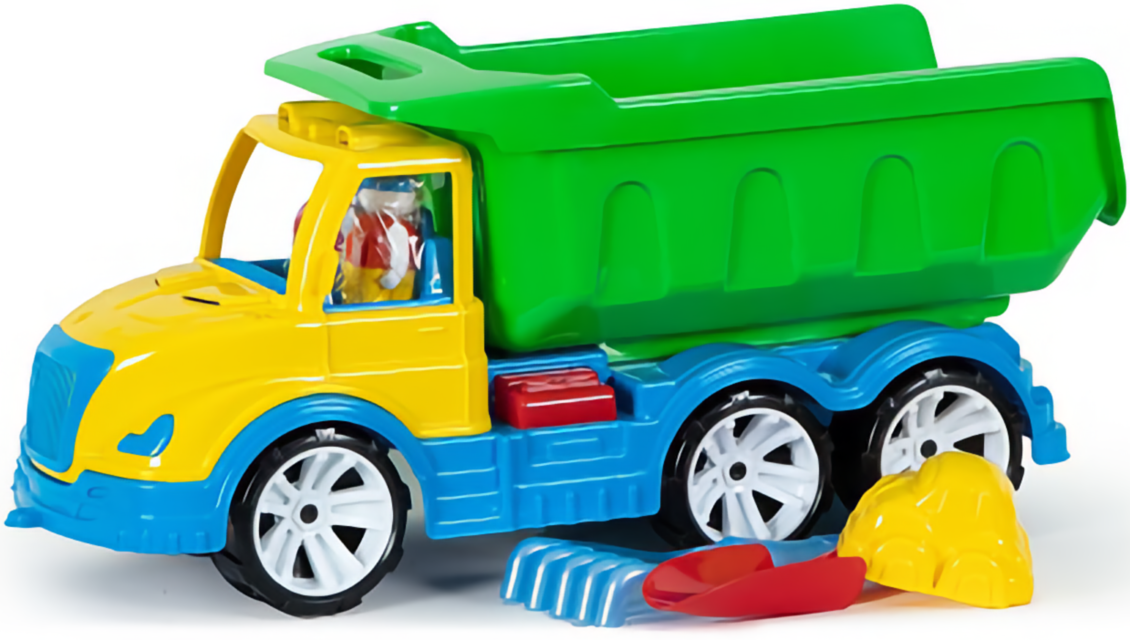 Camion cu Lopățica, Greblă și Formă de Nisip, 53cm