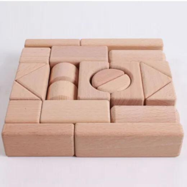 Set Blocuri de Construcție din Lemn - 22 Piese