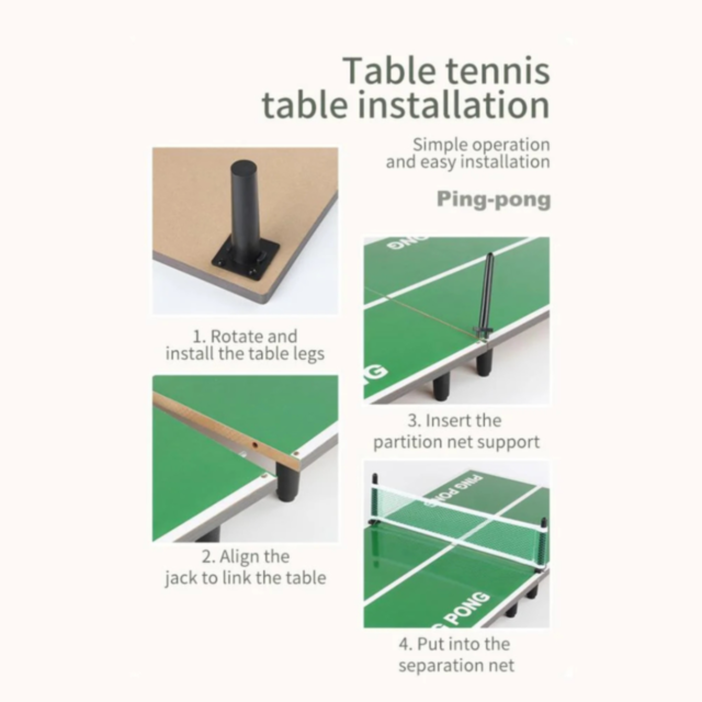 Set Mini Masă de Ping-Pong pentru Copii - Sport și Distracție