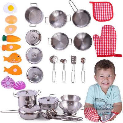 Set de Bucătărie pentru Copii | 16 Piese din Oțel Inoxidabil și Accesorii | image