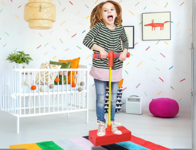 Jucărie Saltăreață Pogo Stick din Spumă cu Sunete Amuzante (culoare aleatorie) | image