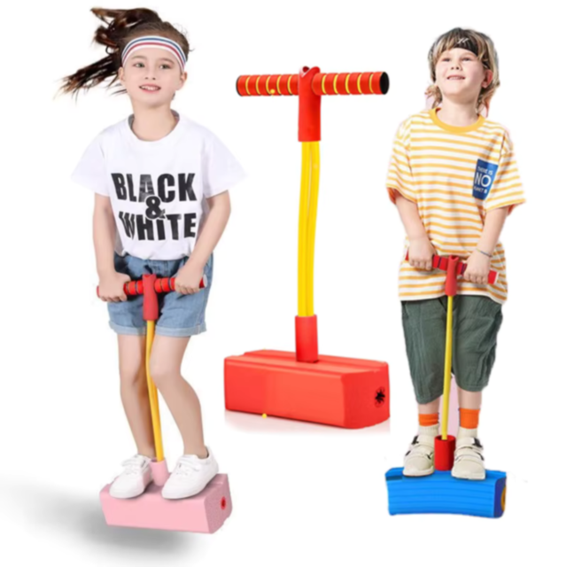 Jucărie Saltăreață Pogo Stick din Spumă cu Sunete Amuzante (culoare aleatorie)