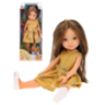 Păpușă Eva cu Rochie Galbenă și Păr Lung – 33 cm