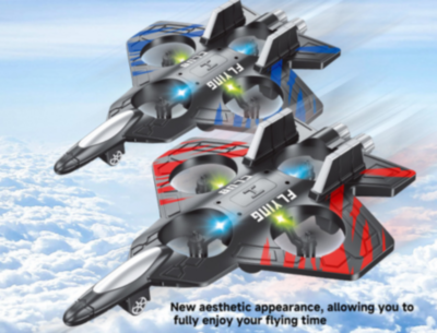 Dronă Avion cu Telecomandă și Lumini LED pentru Copii (culoare aleatorie) | image