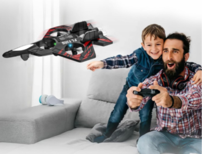 Dronă Avion cu Telecomandă și Lumini LED pentru Copii (culoare aleatorie) | image