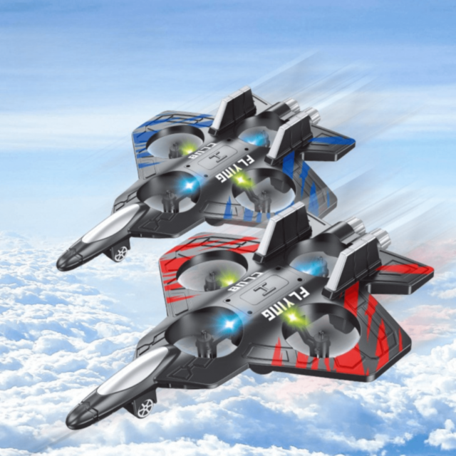 Dronă Avion cu Telecomandă și Lumini LED pentru Copii (culoare aleatorie)