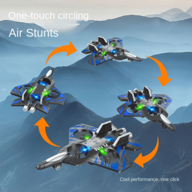 Dronă Avion cu Telecomandă și Lumini LED pentru Copii (culoare aleatorie)