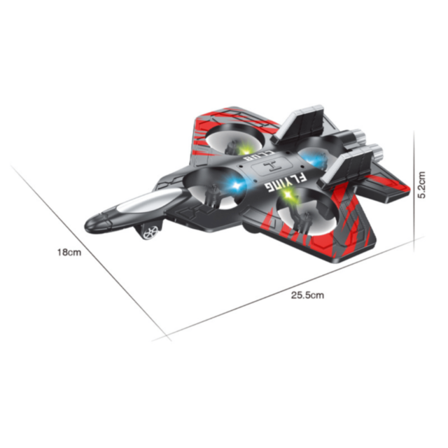 Dronă Avion cu Telecomandă și Lumini LED pentru Copii (culoare aleatorie)