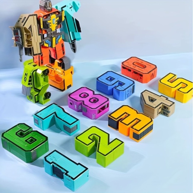 Robot Transformabil Cifre 5-9 pentru Copii
