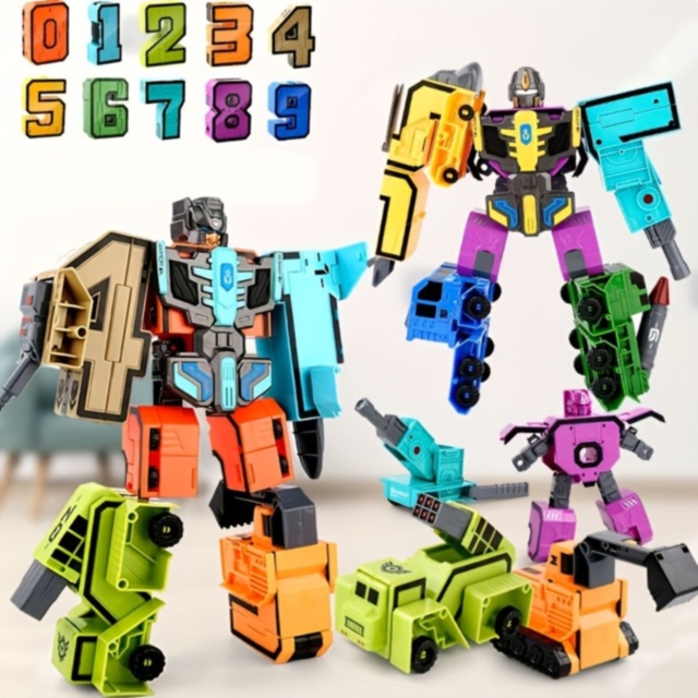 Robot Transformabil Cifre 5-9 pentru Copii