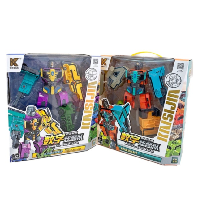 Robot Transformabil Cifre 5-9 pentru Copii