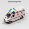 Ambulanță de jucărie cu sunete, lumini și inerție