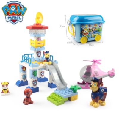 Set de Construcție Patrula Cățelușilor cu Cutie de Depozitare pe Roți, 67 piese | image