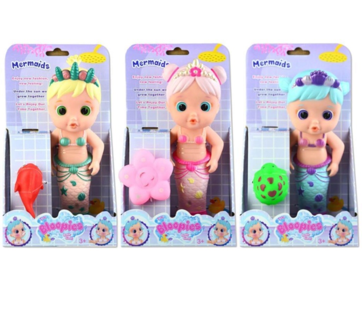Bloopies Mermaid, Păpușa de Baie care își Schimbă Culoarea în Apă
