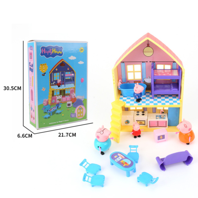 Домик Пеппы с 4 Фигурками и Мебелью