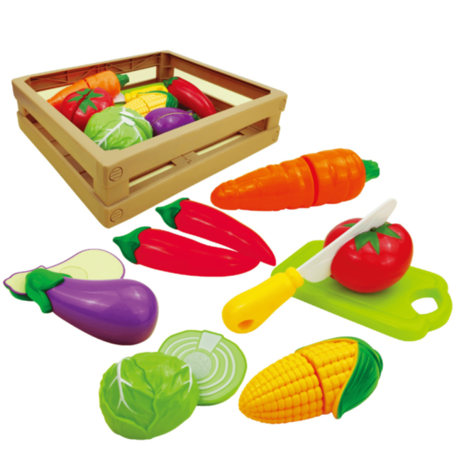 Set Legume de Tăiat din Plastic cu Cuțit și Tocător