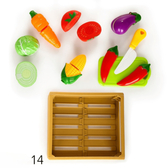 Set Legume de Tăiat din Plastic cu Cuțit și Tocător