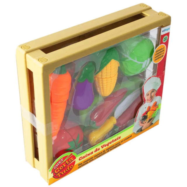 Set Legume de Tăiat din Plastic cu Cuțit și Tocător