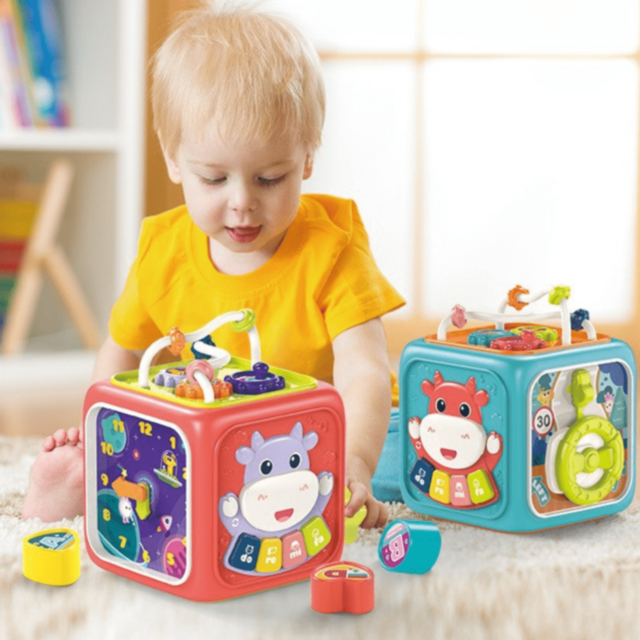 Cub educativ interactiv 6 în 1 pentru bebeluși (culoare aleatorie)