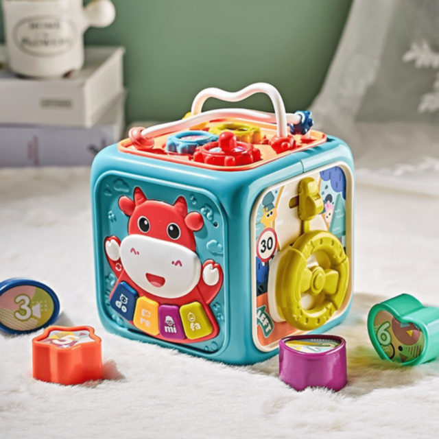 Cub educativ interactiv 6 în 1 pentru bebeluși (culoare aleatorie)