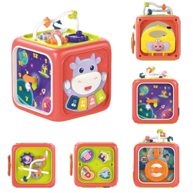 Cub educativ interactiv 6 în 1 pentru bebeluși (culoare aleatorie)