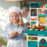 Bucătărie Interactivă cu Aburi, Lumină și Sunete – Set Complet 93 Piese 