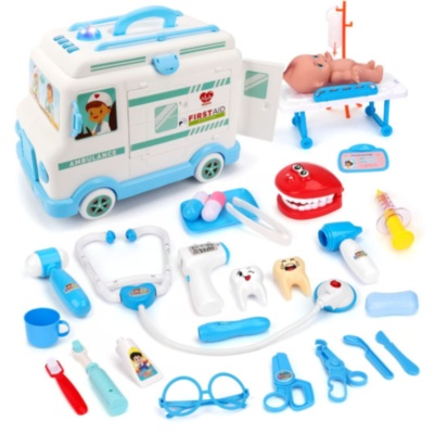 Ambulanță de jucărie cu trusă medicală pentru copii | image