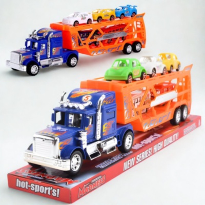 Camion Transportor cu Mașinuțe Racing pentru Copii | image