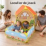 Căsuță de joacă pliabilă cu piscină pentru bile