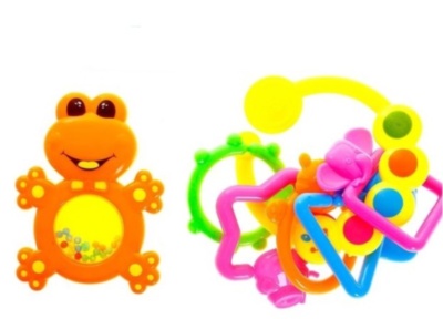 Set 2 Zornăitoare, Broscuță și Inele Colorate | image