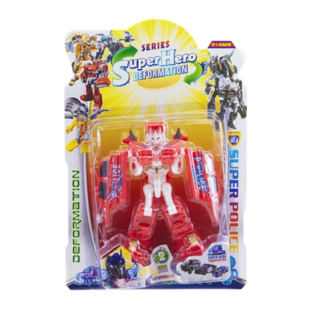 Robot Transformabil în Mașină de Poliție