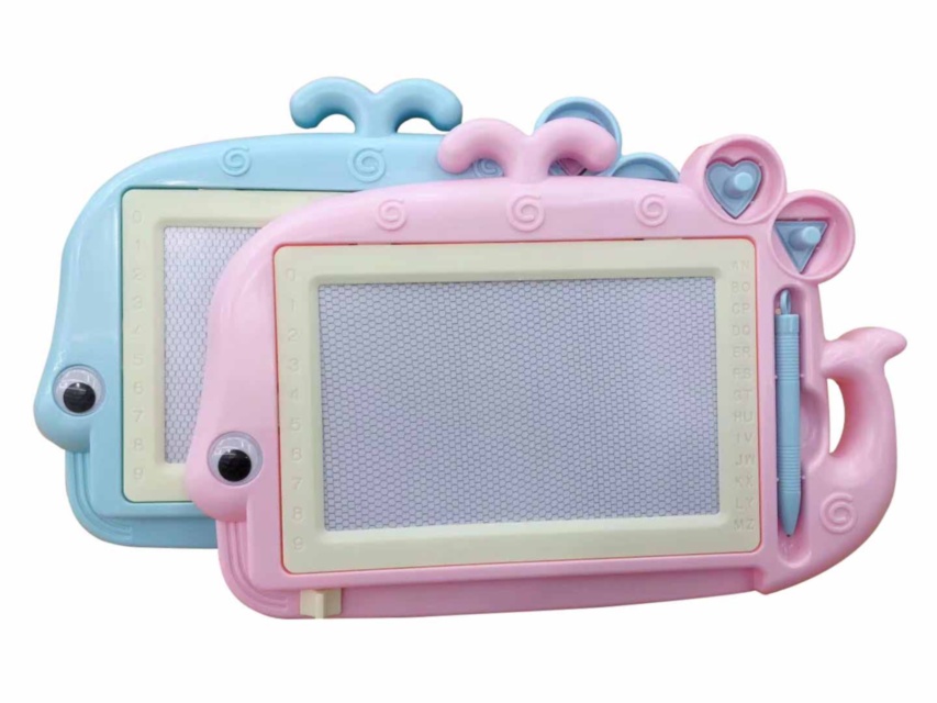 Tabla Magnetică de Scris și Desenat cu 2 Ștampiluțe, 30cm